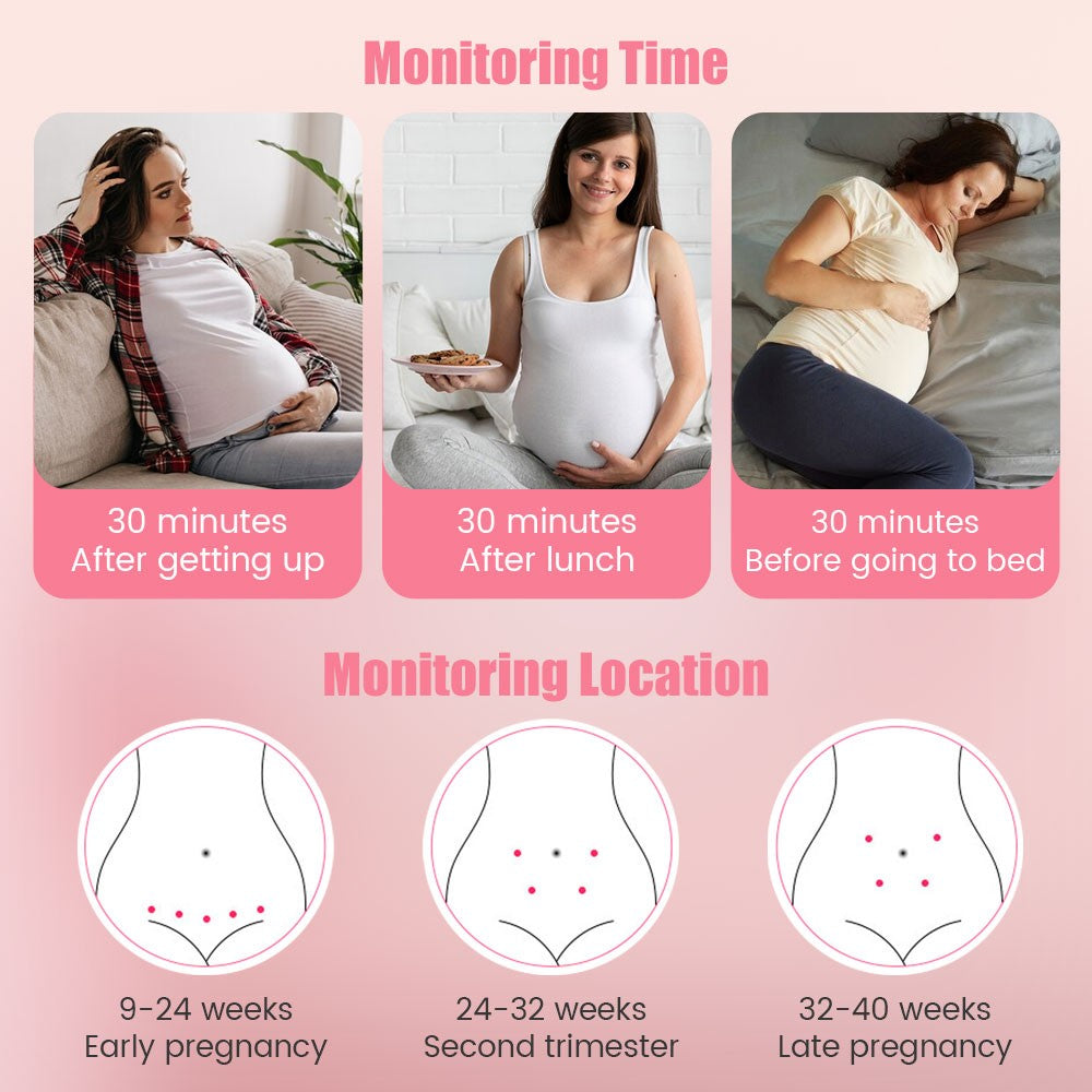 Doppler fetal digital para gravidez - detector ultrassônico de frequência cardí